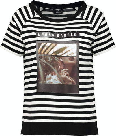 Shirt, schwarz Ringel