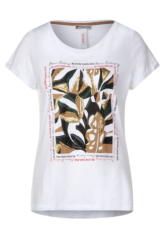 T-Shirt mit Pailletten-Deko