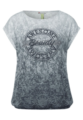 T-Shirt in Burnoutoptik