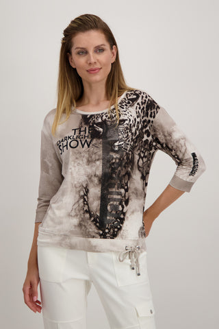 Shirt, sand gemustert