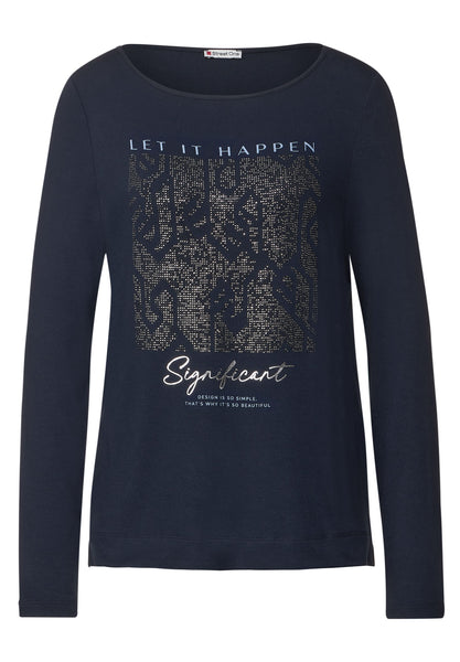Shirt mit Steinchendetails