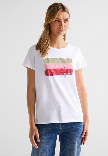 Colorblock Partprint Shirt
